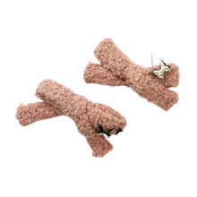 Load image into Gallery viewer, Chenille Mini Bow Clip Set - Mauve
