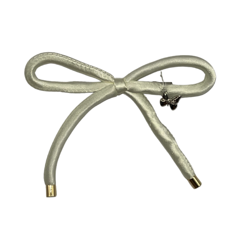 Satin Medium Clip - Cream