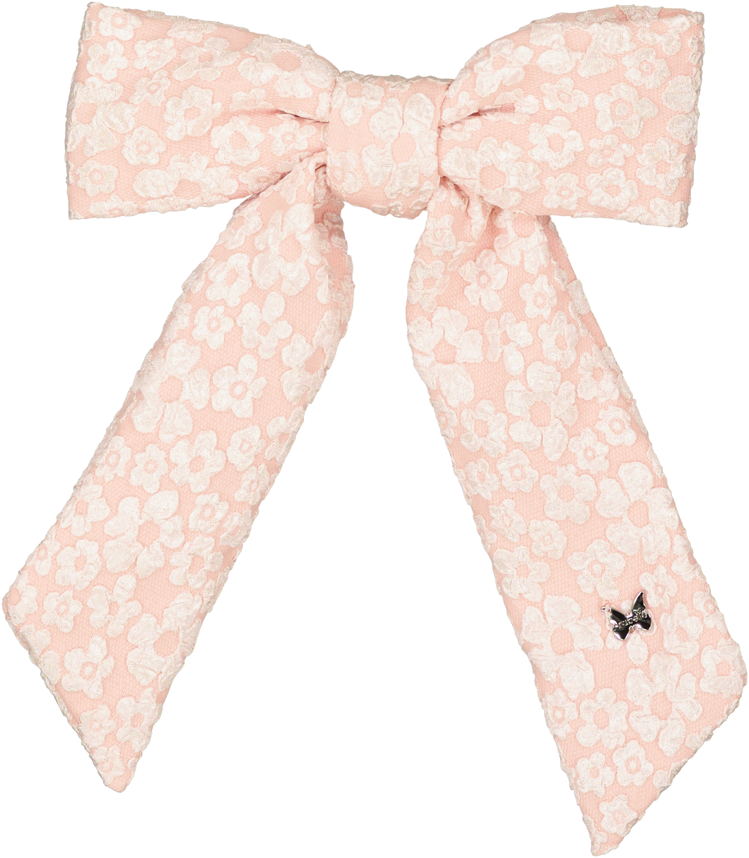 Textured Floral Large Clip - Blush