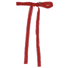 Load image into Gallery viewer, Cotton Lace Large Clip - Dark Coral
