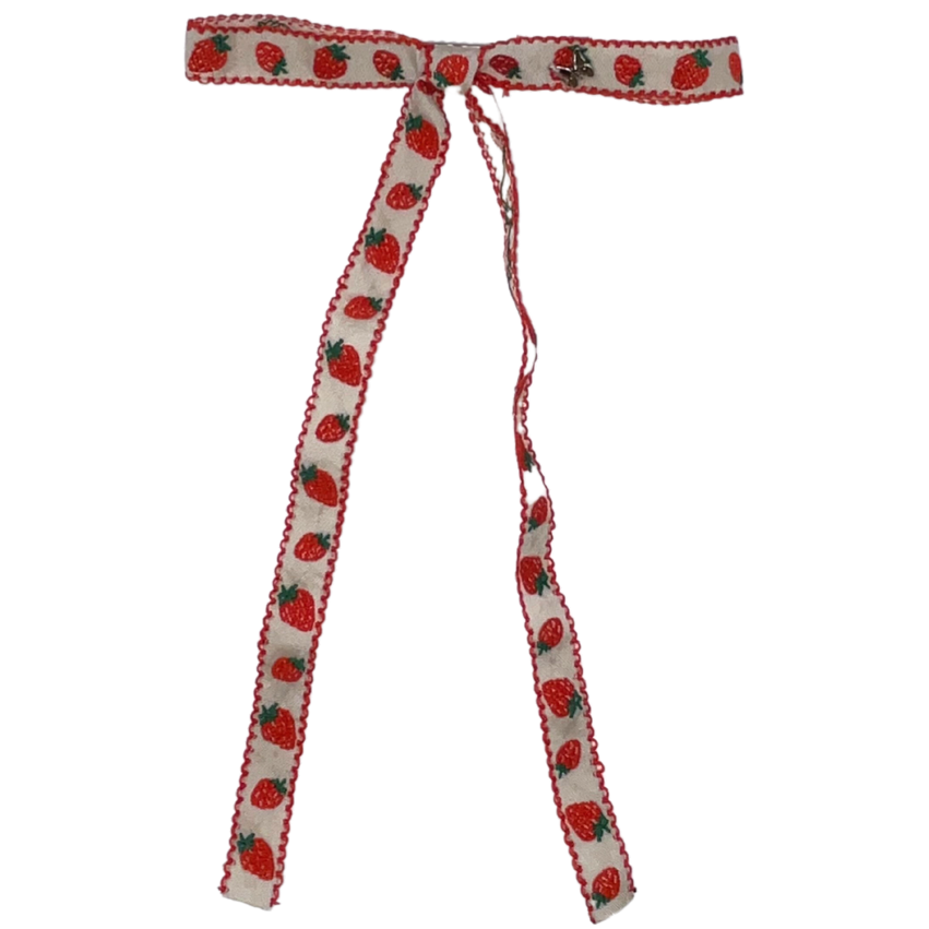 Embroidered Strawberry Large Clip