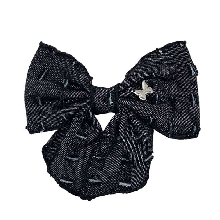 Denim Medium Clip - Black Denim
