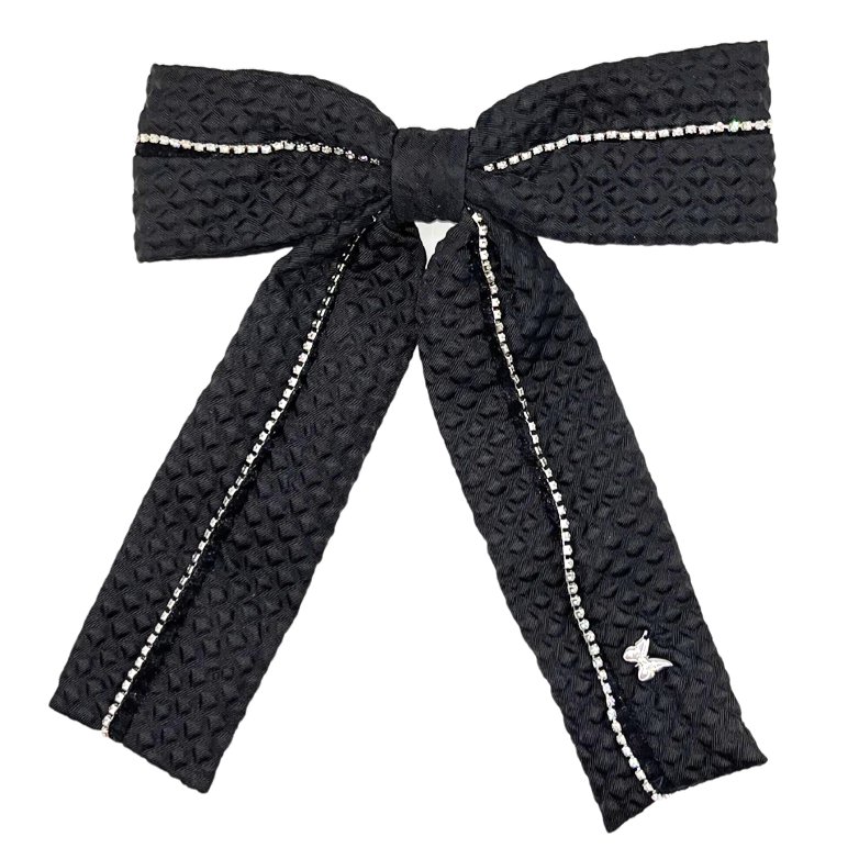Quilted Diamond Lux Large Clip - Black