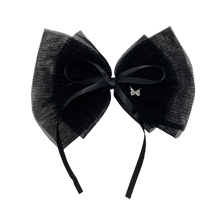 Load image into Gallery viewer, Pleated Tulle Large Clip - Black
