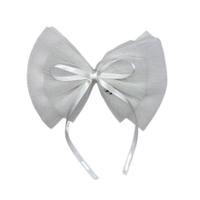 Load image into Gallery viewer, Pleated Tulle Large Clip - White
