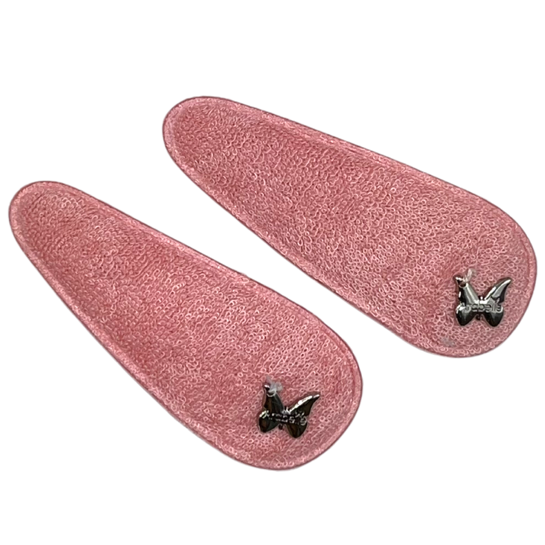 Terry Snap Clip Set - Pink