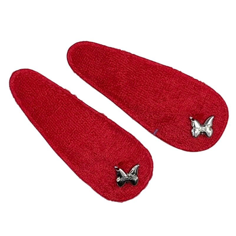 Terry Snap Clip Set - Red