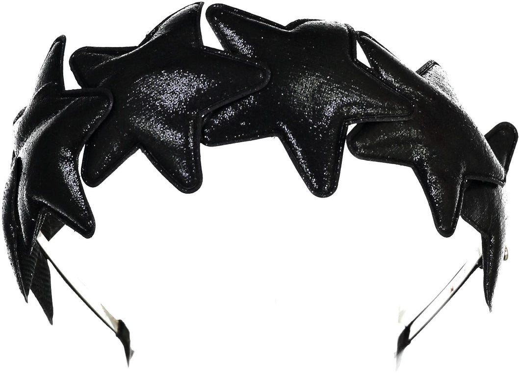 Metallic Star Headband - Black