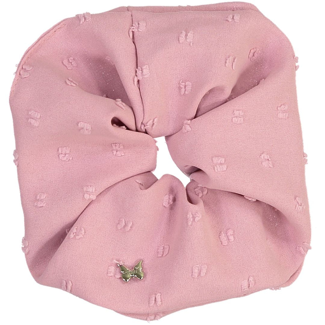 Swiss Dot Oversized Scrunchie - Mauve