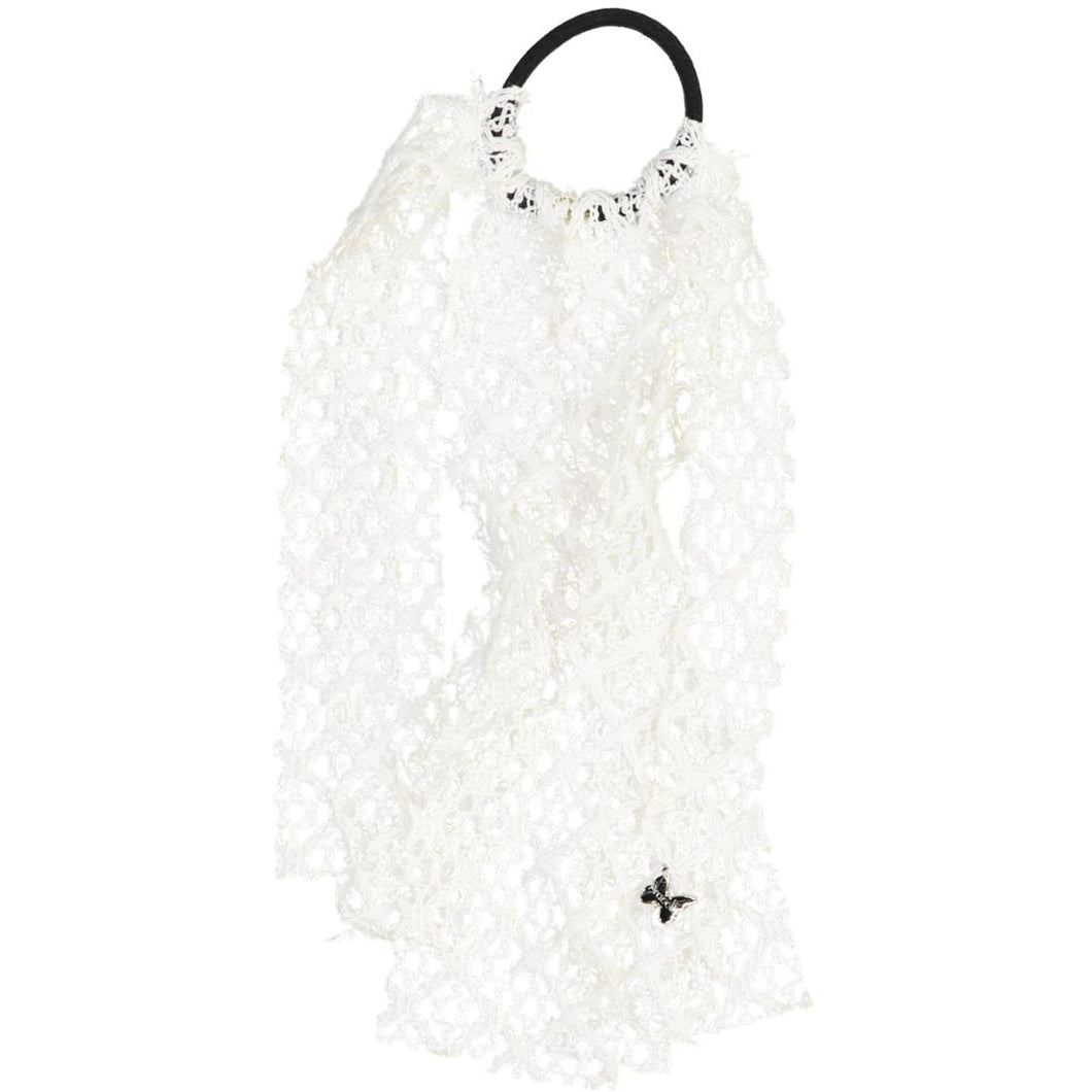 Vintage Net Pony with Streamers - White