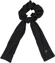 Load image into Gallery viewer, Corduroy Scrunchie with Tails - Black
