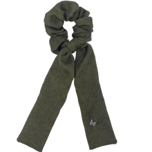 Load image into Gallery viewer, Corduroy Scrunchie with Tails - Evergreen
