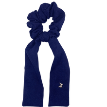 Load image into Gallery viewer, Corduroy Scrunchie with Tails - Navy
