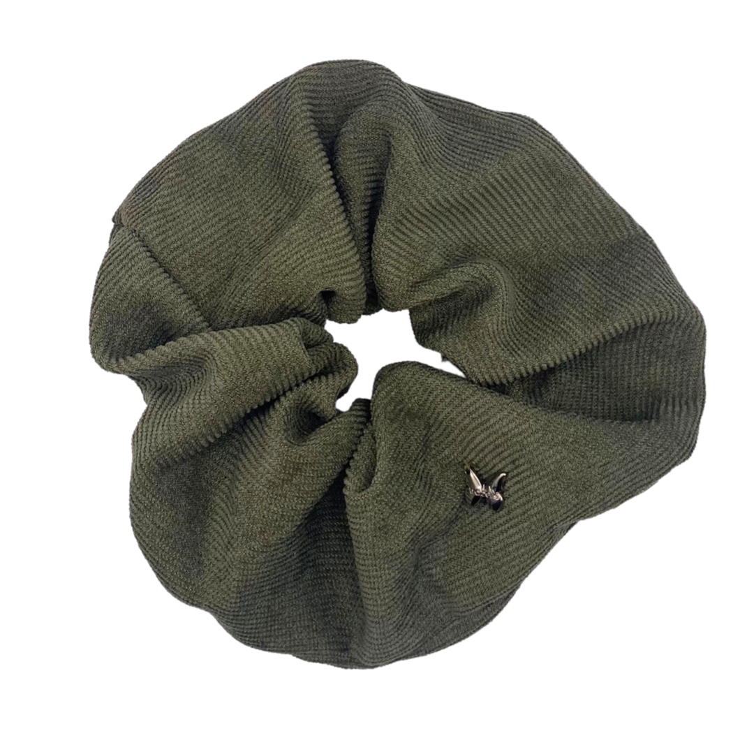 Corduroy Oversized Scrunchie - Evergreen