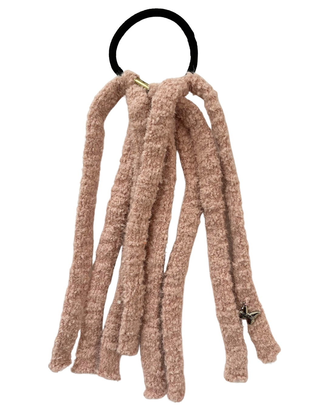 Chenille Pony with Strings - Mauve