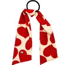 Load image into Gallery viewer, Heart Corduroy Pony with Tails - Cream with Red Hearts
