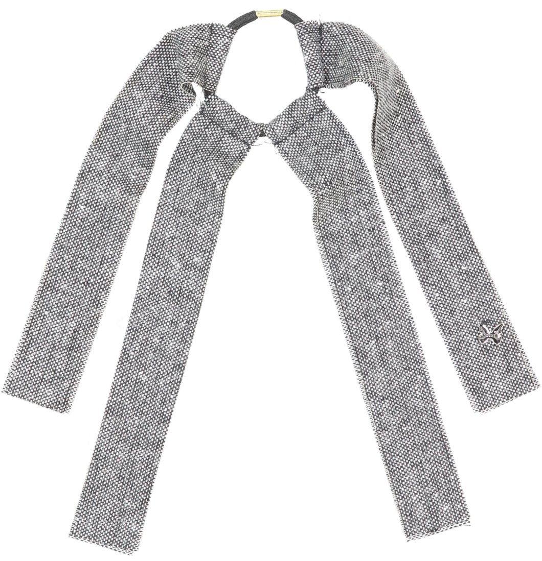 Mini Tweed Pony with Streamers - Black