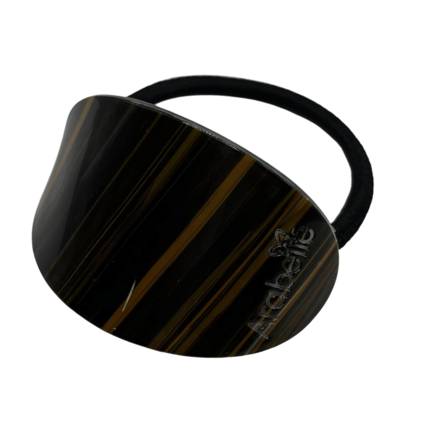 Resin Oval Edge Pony - Brown Lines