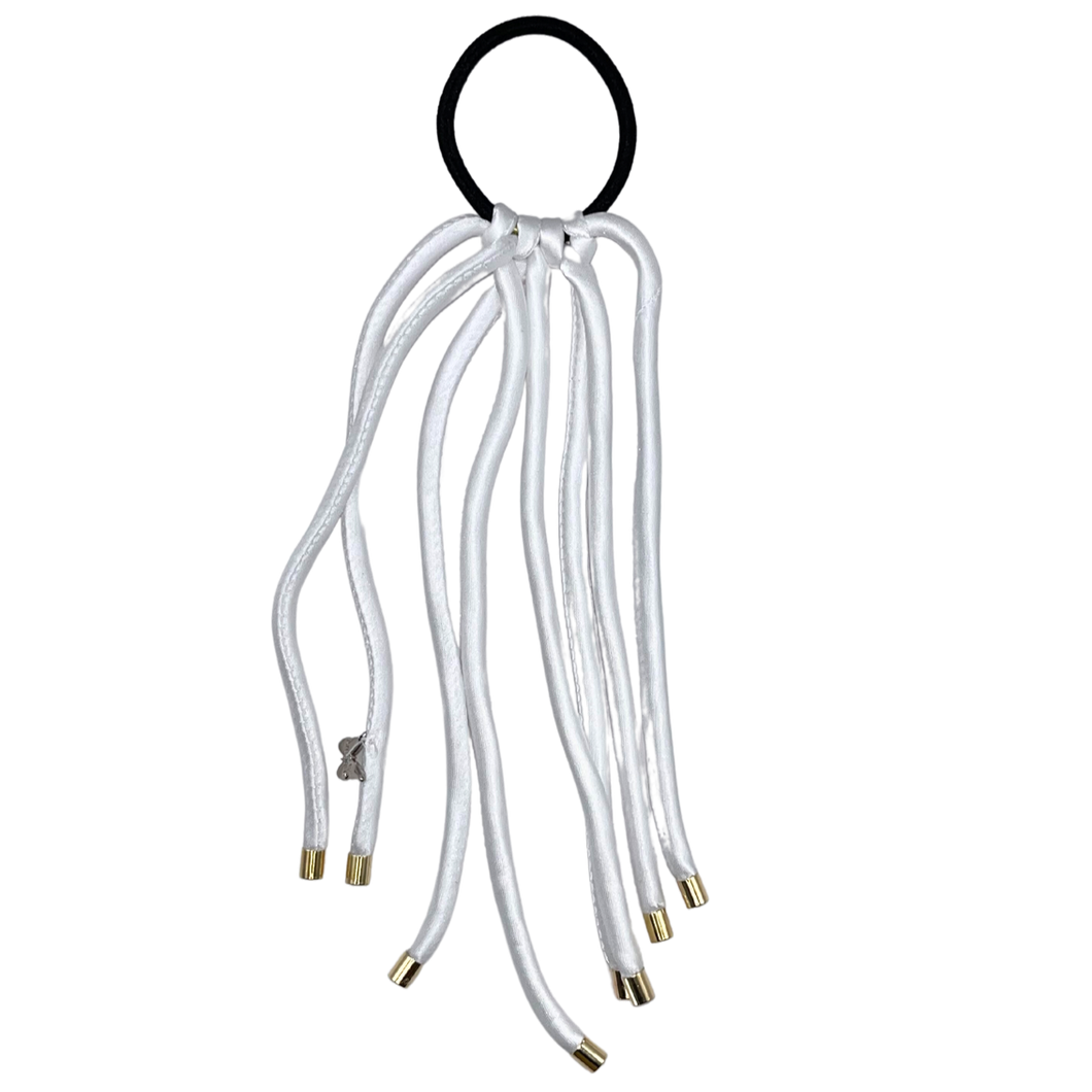 Satin Pony with Strings - White