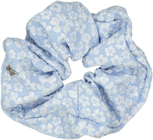 Load image into Gallery viewer, Textured Floral Oversized Scrunchie - Powder Blue
