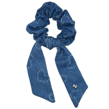 Load image into Gallery viewer, Denim Scrunchie with Tails - Chambray
