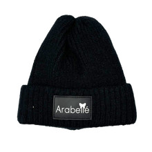 Load image into Gallery viewer, Chunky Ribbed Knit Cuffed Winter Beanie - Black

