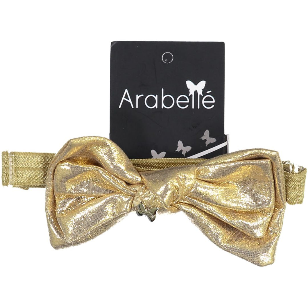 Metallic Twisted Bow Baby Band- Gold