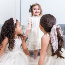 Load image into Gallery viewer, Floral Chiffon Top Knot Headband - Cream
