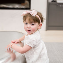 Load image into Gallery viewer, Gingham Bow Baby Band - Mauve
