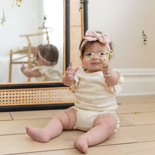 Load image into Gallery viewer, Textured Floral Baby Band - Ivory
