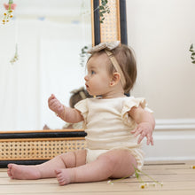 Load image into Gallery viewer, Textured Floral Baby Band - Ivory

