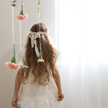 Load image into Gallery viewer, Vintage Lace Headband with Sash - Ivory
