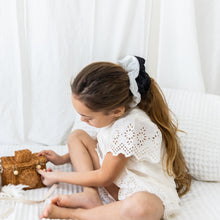Load image into Gallery viewer, Textured Floral Oversized Scrunchie - Powder Blue
