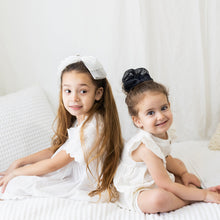 Load image into Gallery viewer, Pleated Tulle Oversized Scrunchie - Ivory
