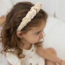 Load image into Gallery viewer, Quilted Diamond Lux Headband - Cream

