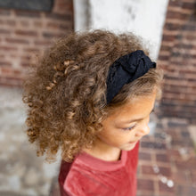 Load image into Gallery viewer, Corduroy Top Knot Headband - Black
