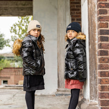 Load image into Gallery viewer, Chunky Ribbed Knit Cuffed Winter Beanie - Black

