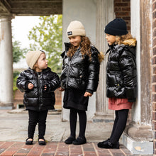 Load image into Gallery viewer, Chunky Ribbed Knit Cuffed Winter Beanie - Black
