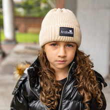 Load image into Gallery viewer, Chunky Ribbed Knit Cuffed Winter Beanie - Black
