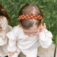 Load image into Gallery viewer, Printed Corduroy Flat Headband - Multi Houndstooth
