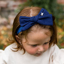 Load image into Gallery viewer, Corduroy Bow Baby Band - Black
