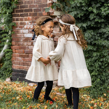 Load image into Gallery viewer, Velvet Headband With Sash- Cream
